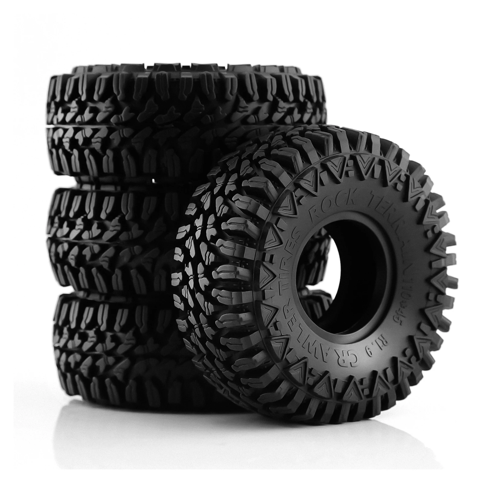 

1.9 RC Crawler Tires For 1/10 Scale RC Car Traxxas TRX4 RC4WD D90 Axial SCX10 II TF2 Gen8 Tamiya CC01 1.9 Inch Beadlock Rims