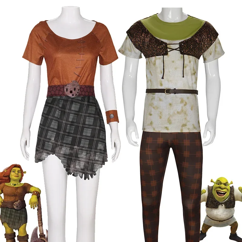 

FC6Monster Shrek cos costume Princess Fiona cosplay Halloween stage show costume battle daily costume@FC8！