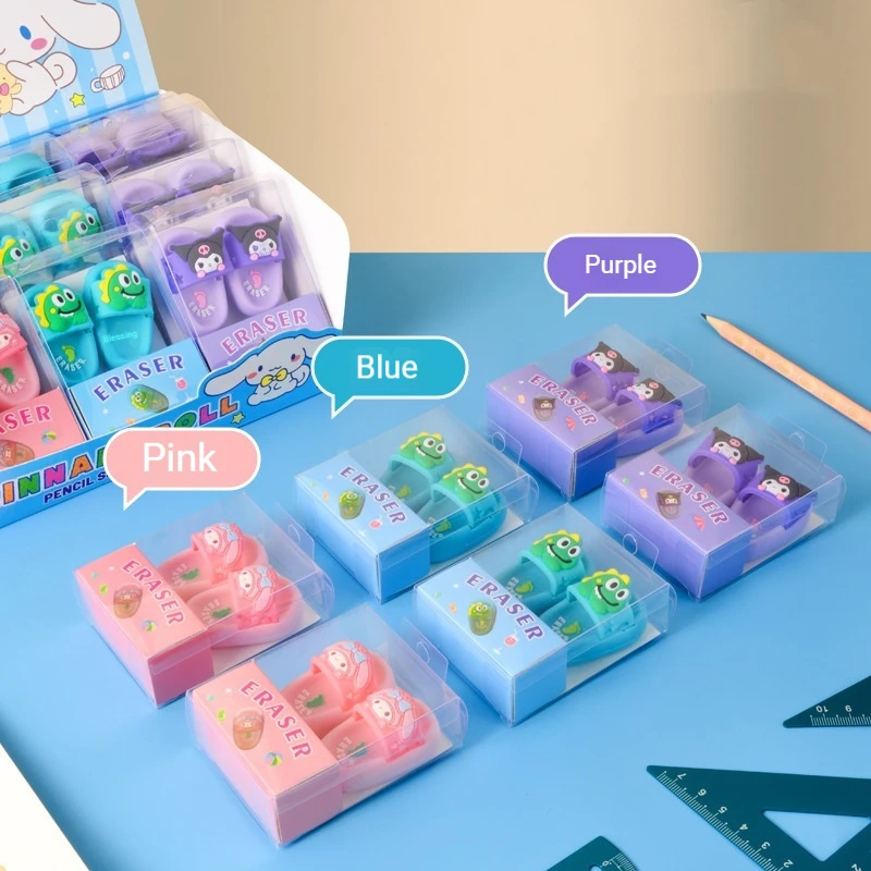 4 Boxes of Erasers in Random Colors (2 Pieces Per Box) - Creative Cute Doll-Shaped Erasers with Fun Designs, High Aesthetic Value, Student Erasers, Stationery, Office Supplies