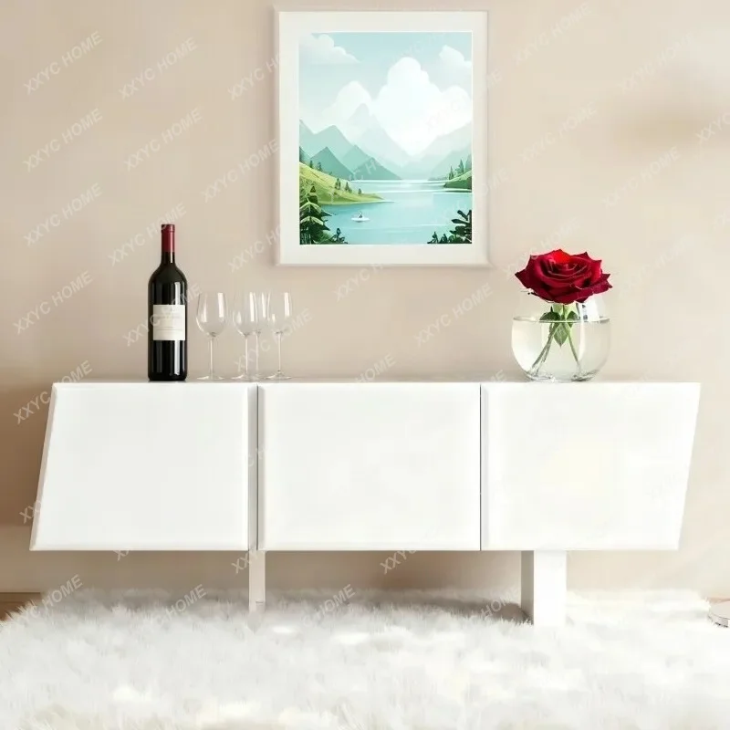 XXModern simple red paint dining side cabinet entrance entrance cabinet