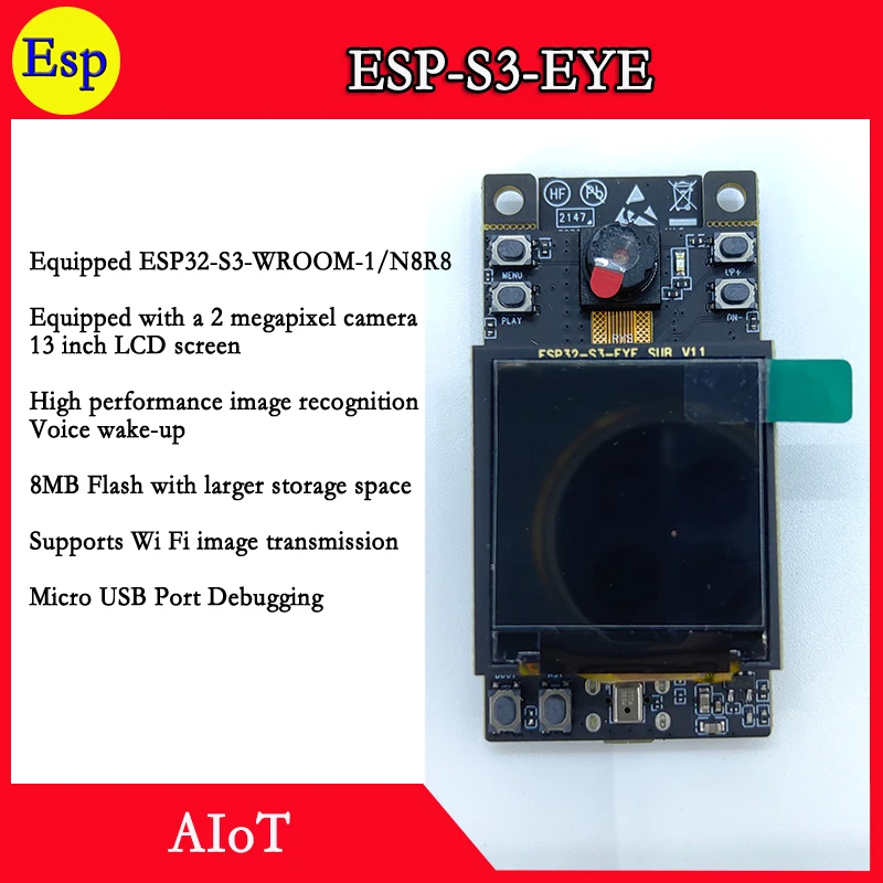 ESP-S3-EYE ESP S3 EYE Espressif ESP32-S3-WROOM-1/N8R8 AIoT optimization development board