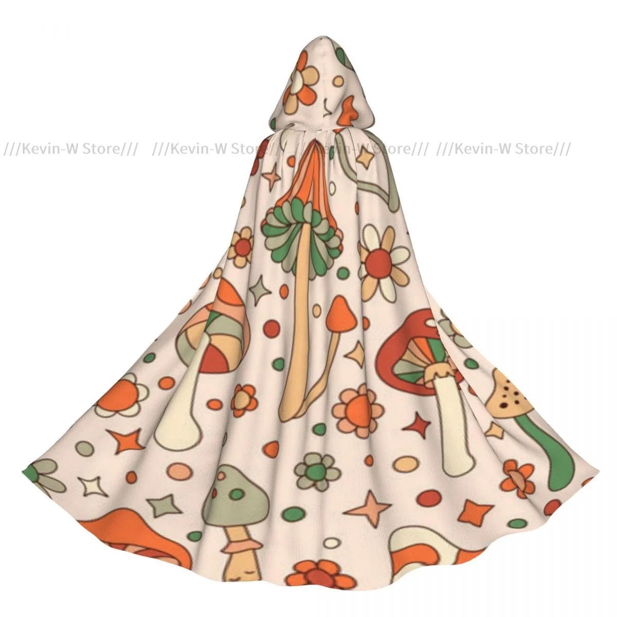 

Длинная накидка-плащ, крутые грибы и цветы ромашки, ретро-хиппи, плащ с капюшоном, пальто, осенние толстовки