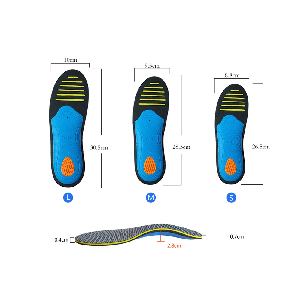 

EVA Arch Support Insoles for Men Women Shock Absorption Non Slip Breathable Flatfoot Correction Foot Care Tools