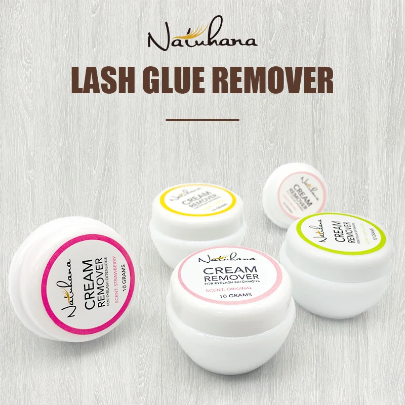 NATUHANA - Removedor de Pegamento para Pestañas, Crema Profesional de Desprendimiento Rápido para Pestañas, Herramientas de Maquillaje