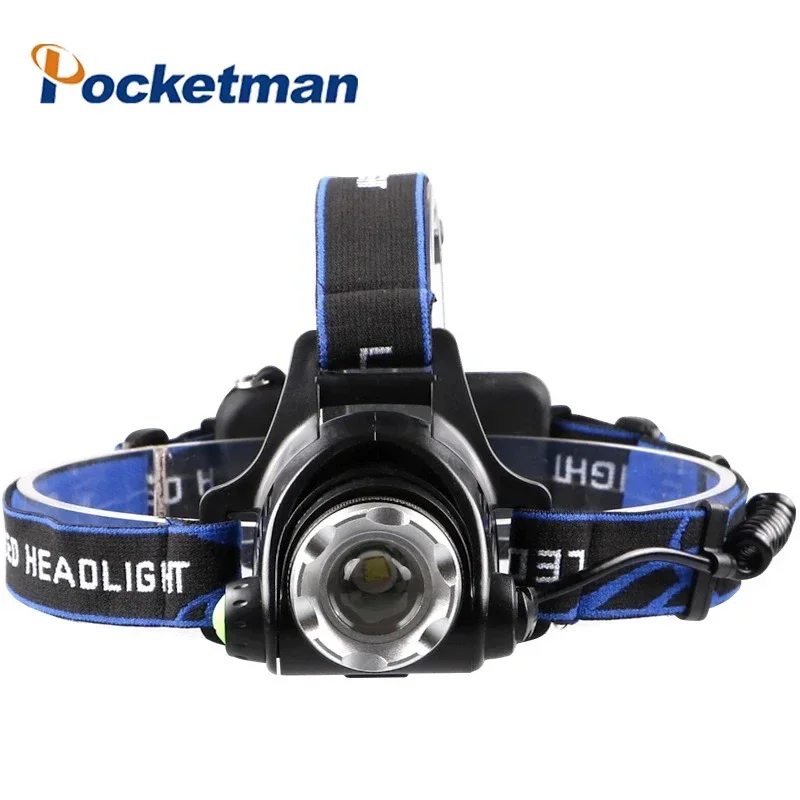 

Powerful LED Headlight DC Charging Zoomable Headlamp Super Bright Head Front Lights Waterproof Head Lamp Head Flashlight