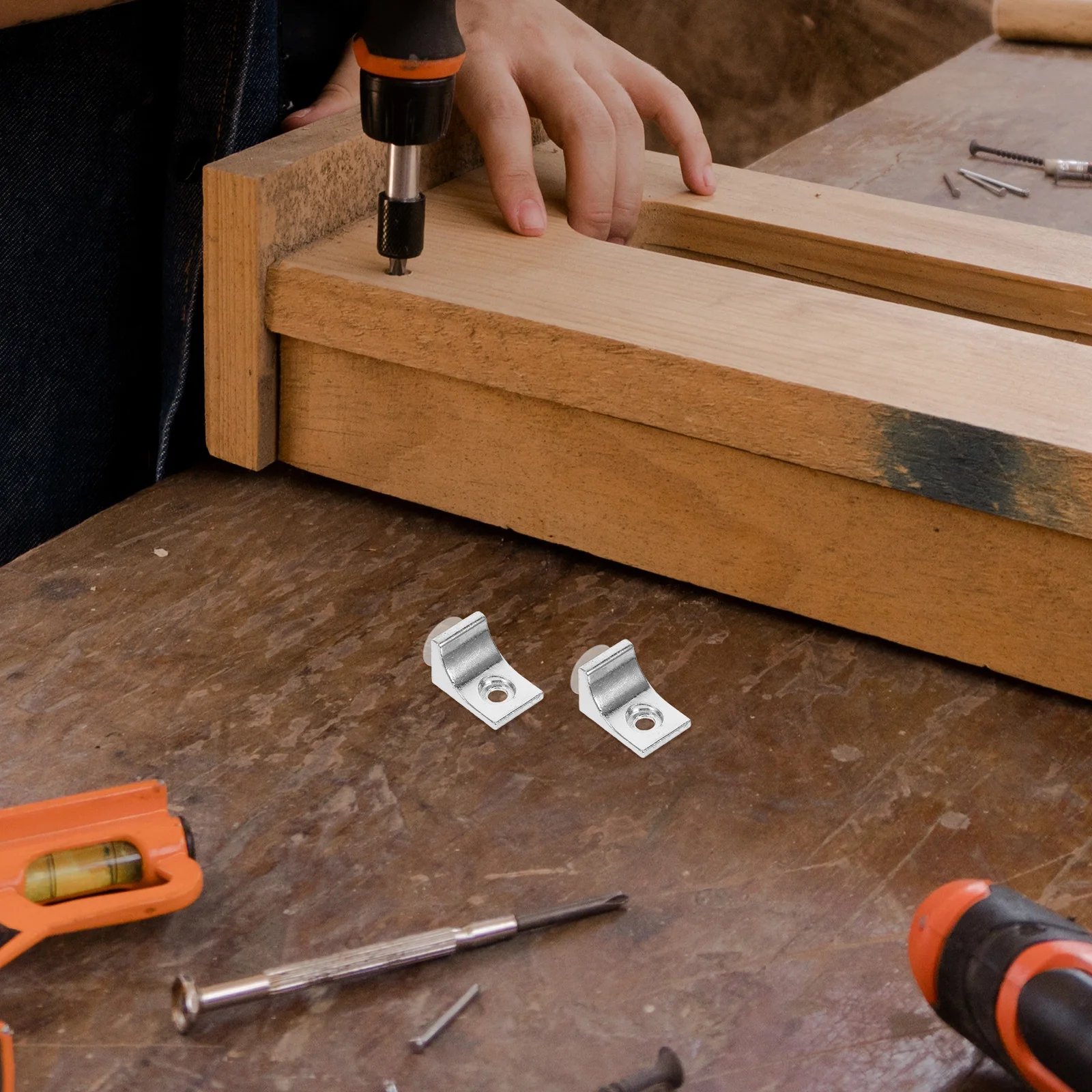 

20Pcs Glass Shelf Support Brackets Metal Triangular Corner Brace Furniture Anchors Heavy Duty Shelf Fixing Pegs Stable Wall