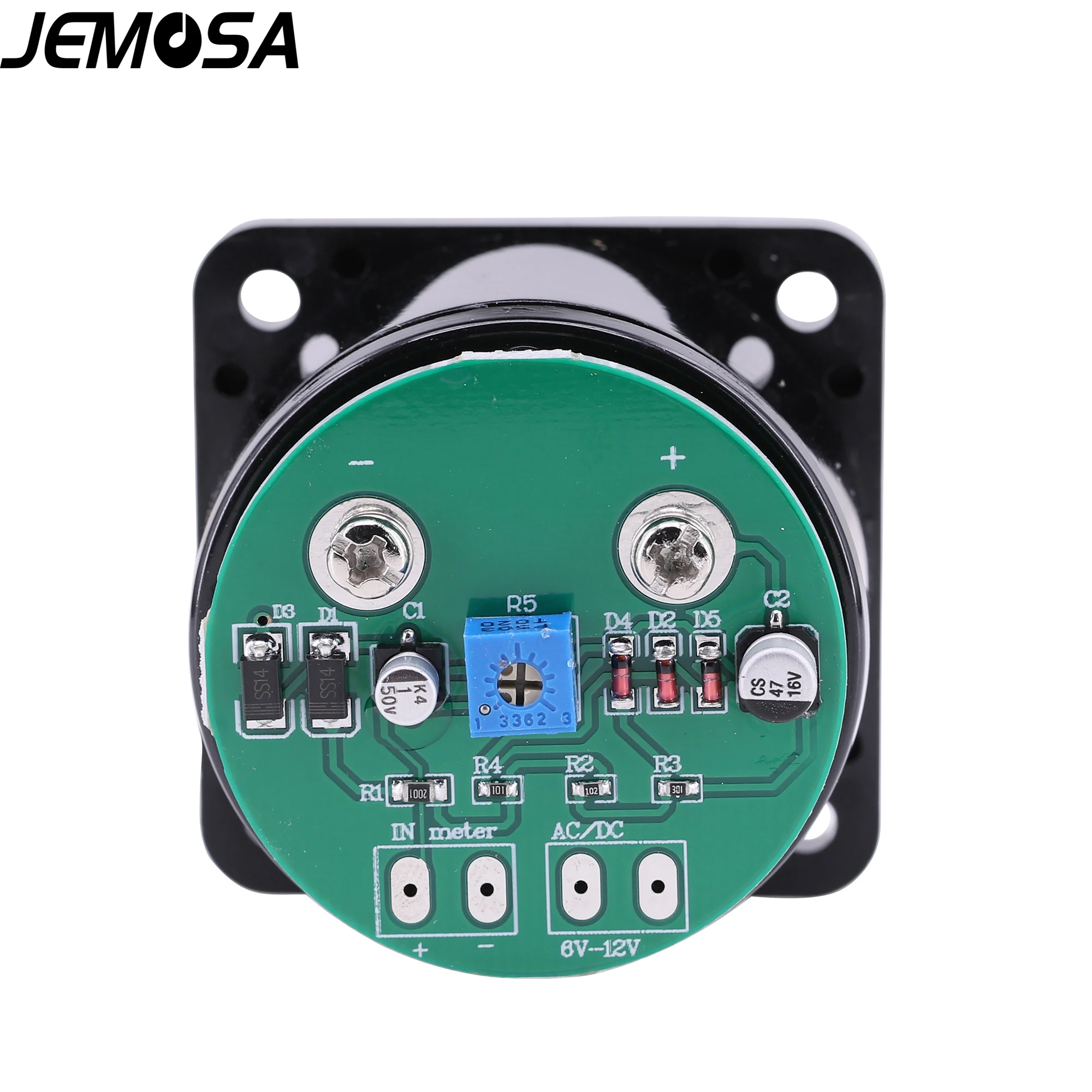 45mm VU Meter 500VU with Warm Yellow Backlight Sound Pressure Meter + VU Level Audio Meter Driver Board DC/AC 6-12V Input image 5