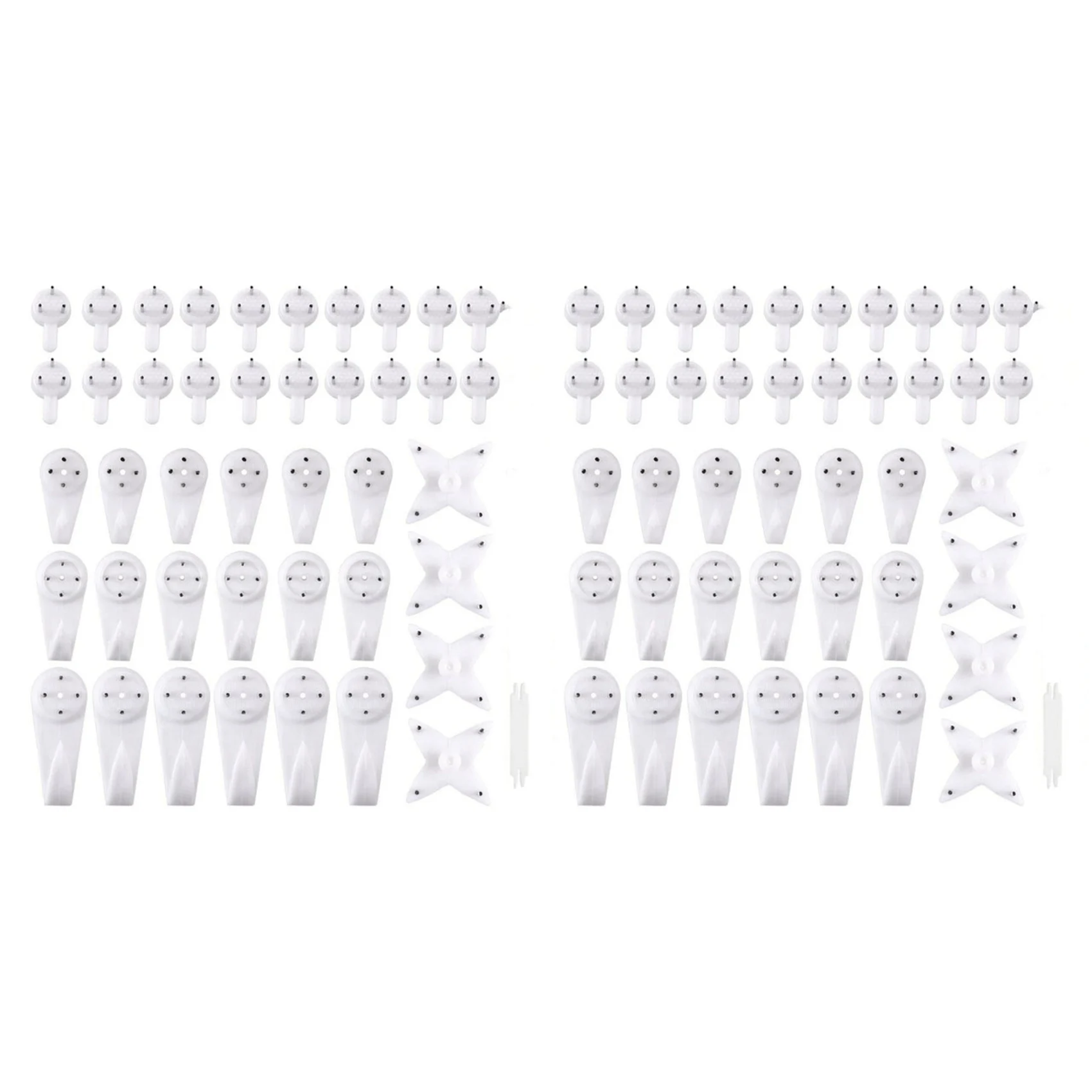 210 Pack Picture Hangers For Hard Wall Concrete Hanging Photo Frames Drywall Hook Art Painting Display Hangers Clock-ABQU