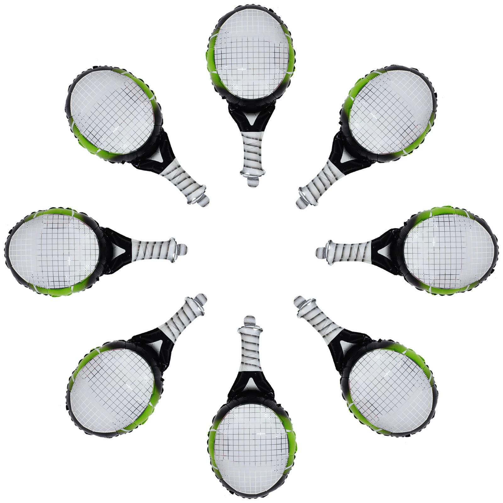 

10pcs Tennis Ball Balloons Green Inflatable Props Baseball Arch Foil Decorations Party Favors Garland Summer Outings
