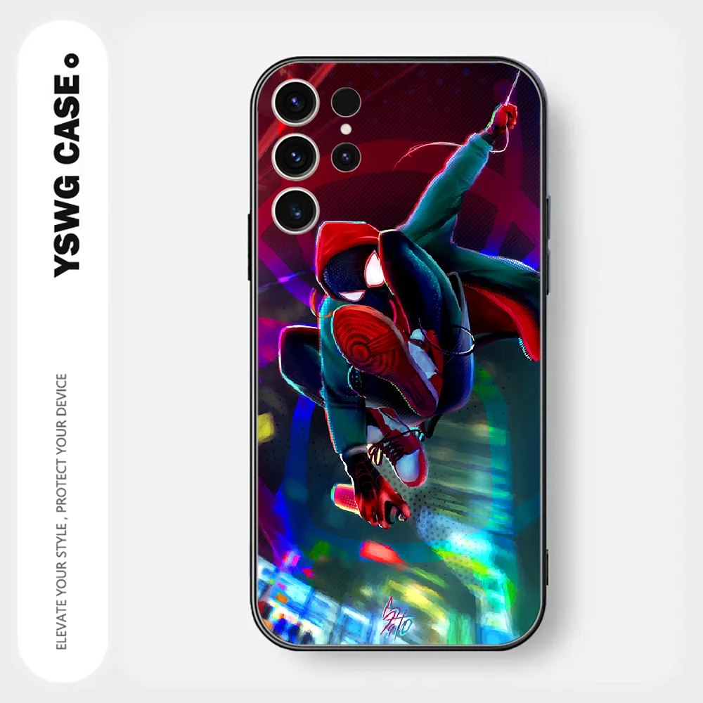 Spider Verse Man Hero Phone Case For Samsung Galaxy A S 20 21 22 23 12 13 32 33 34 51 52 53 54 71 FE Ultra Plus Cover