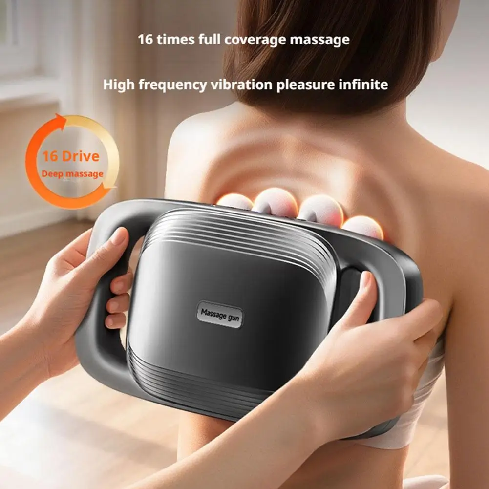 

8/16/24 Heads Fascia Gun Muscle Relaxation Massage Professional High-Frequency Vibration Back, Waist & Neck Shoulder Massager