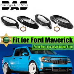Ring Front&Rear Cover Logo Trim Car Stickers ABS Emblem Badge For Ford Maverick 2022+/Ford Ranger 2015-2021 F150 2009 2010-2014