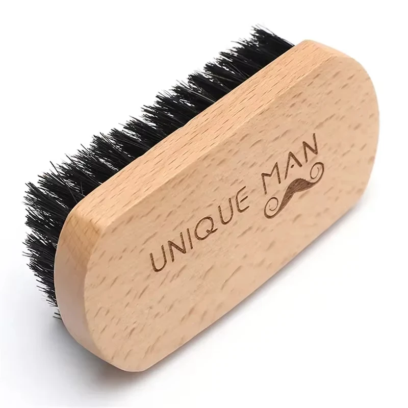 Spazzola per barba con setole di cinghiale in legno di faggio Pettine per capelli Accessori per barba Pettini per uomo Cura della baffi Rimozione della rasatura Bellezza Salute