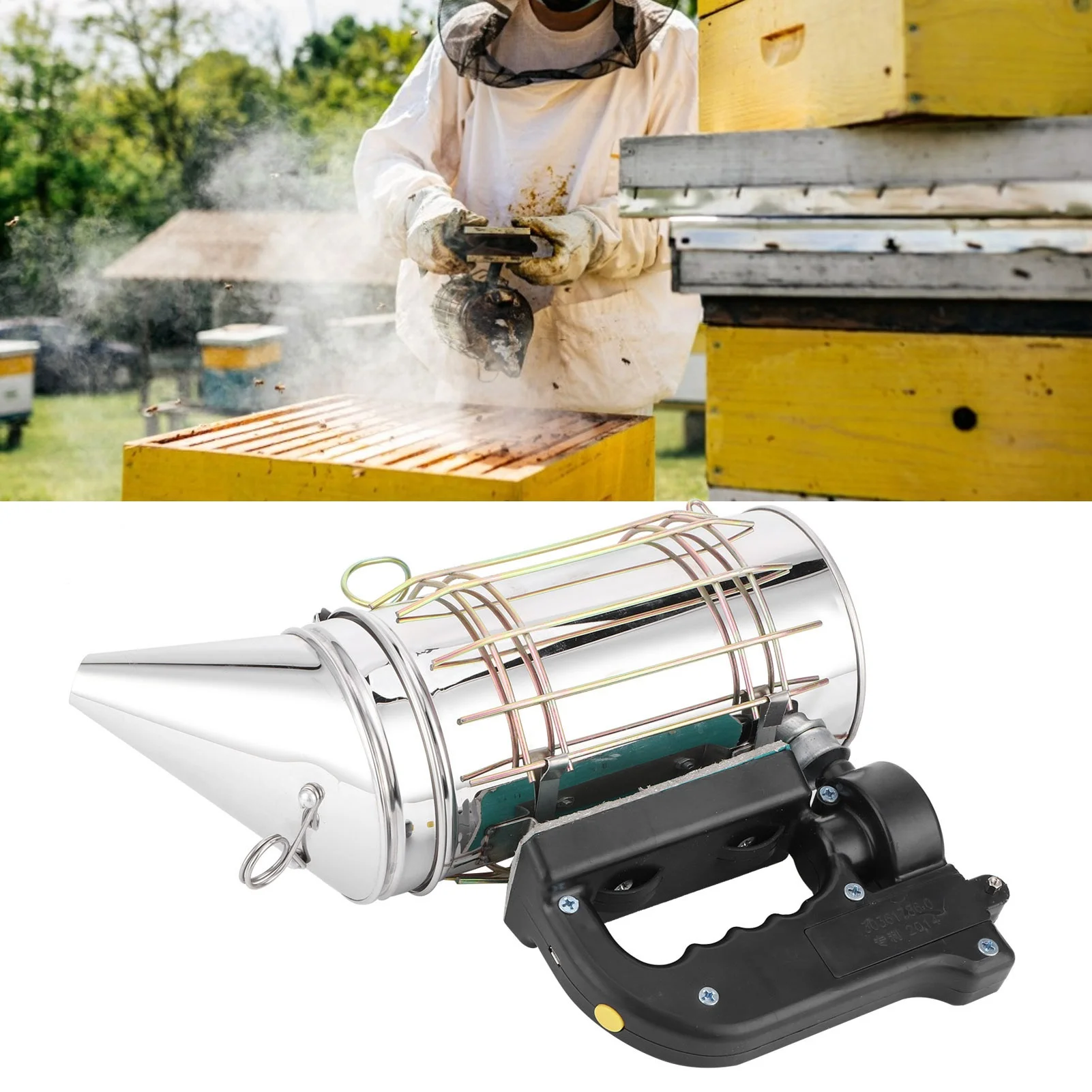 

Beehive electric smoker 5V stainless steel with safety heat-insulated handle, a good helper for beekeeping tools