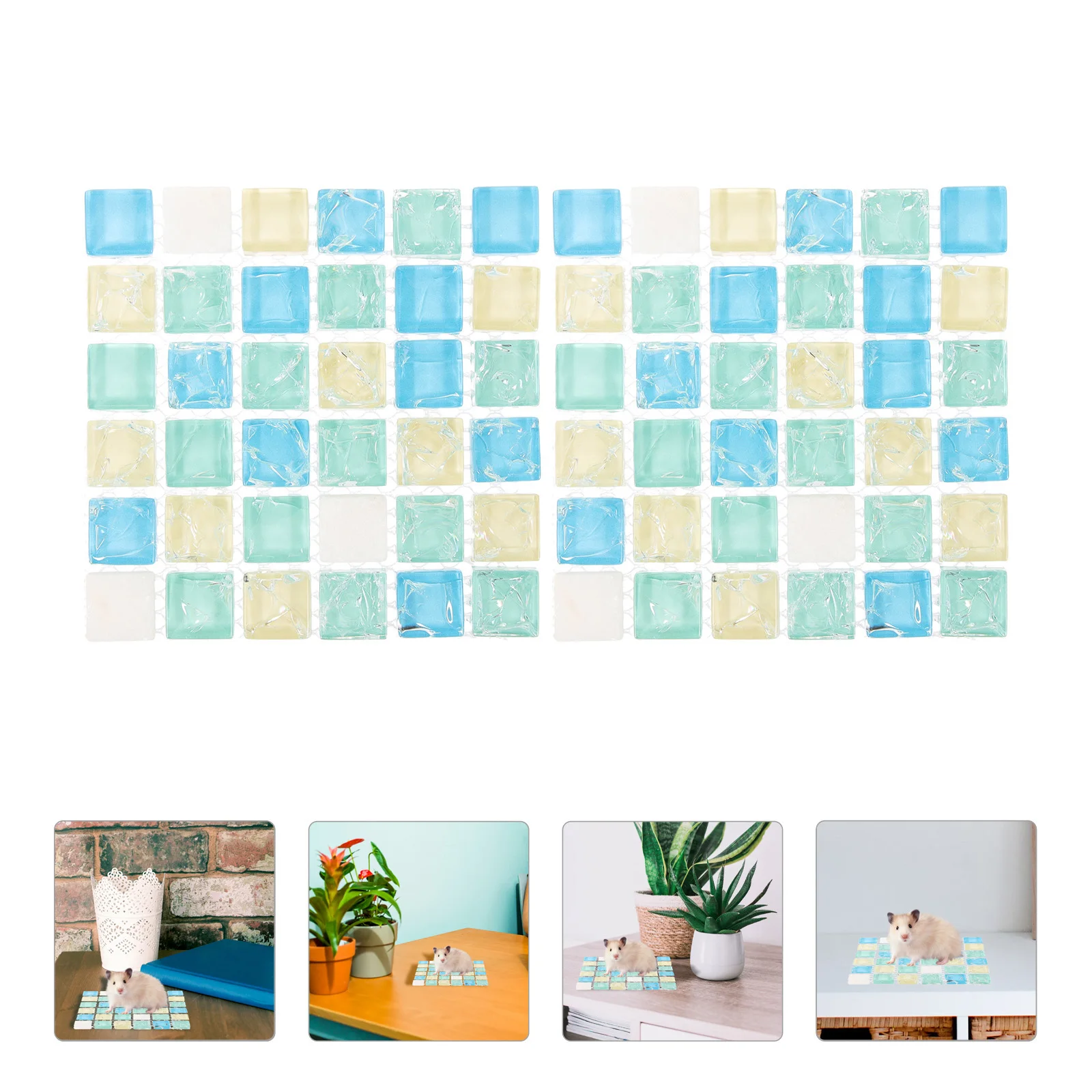 

2Pcs Hamster Cooling Pad Breathable Mat Mat Small Pets Sleeping Cushion Hamster Cooling Pad Small