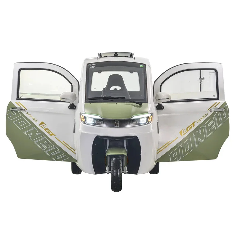 Wholesale Aonew three wheel intellengent charger closed body passenger electric tricycle - Image 2