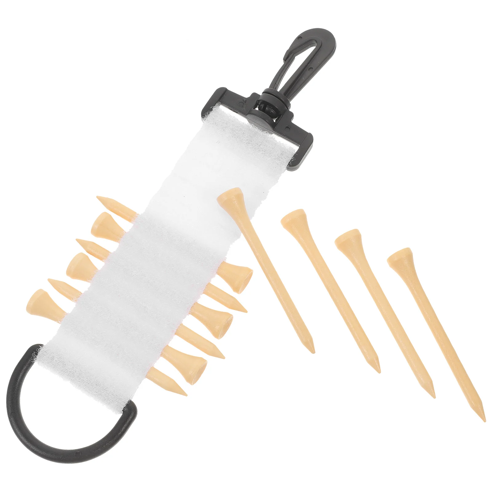 1세트 골프 티 홀더 스트랩 휴대용 경량 플라스틱 티 정리함 골프 가방용 골프 용품 액세서리