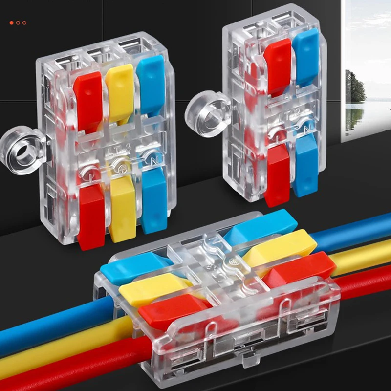 Quick Splitter 2 In 2 Out 3 In 3 ut Wire Connector Universal Wiring Cable Connector Conductor Terminal Block