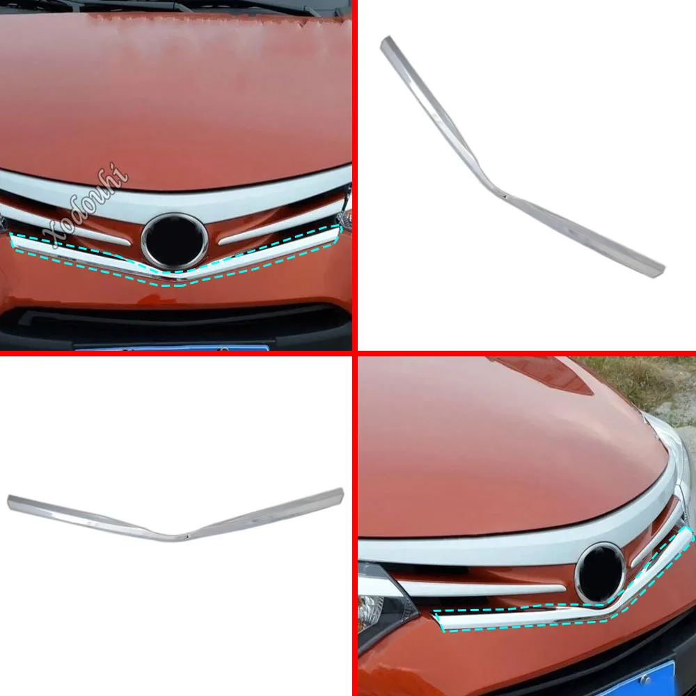 Car Body Cover Bumper Engine ABS Chrome Trim Front Racing Grid Grill Grille Frame For Toyota Vios/Yaris Sedan 2014 2015 2016