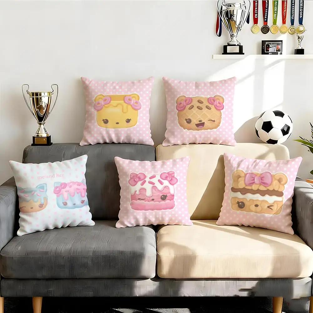 

Милые наволочки Num Noms, набор из 4 штук, 50x50, 45x45, 40x40, декоративные наволочки для дивана, домашний декор