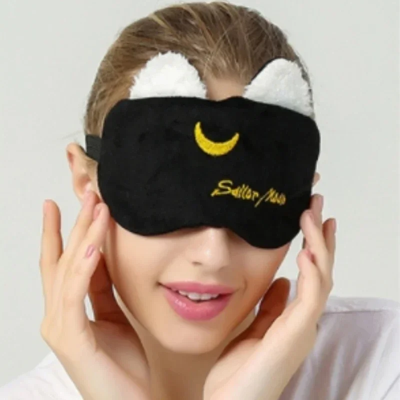 Sleeping Mask Sleeping Blindfold Soft Plush Eye Masks Cute Cat Eye Cover Plush Mask Eyepatch Nap Health Eye Cover  Sleep Mask