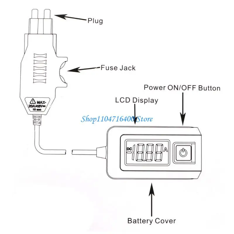 y1gd Wyszukiwanie usterek w obwodzie samochodowym Auto 20A Tester prądu Naprawa Wykrywacz nieszczelności bezpiecznika