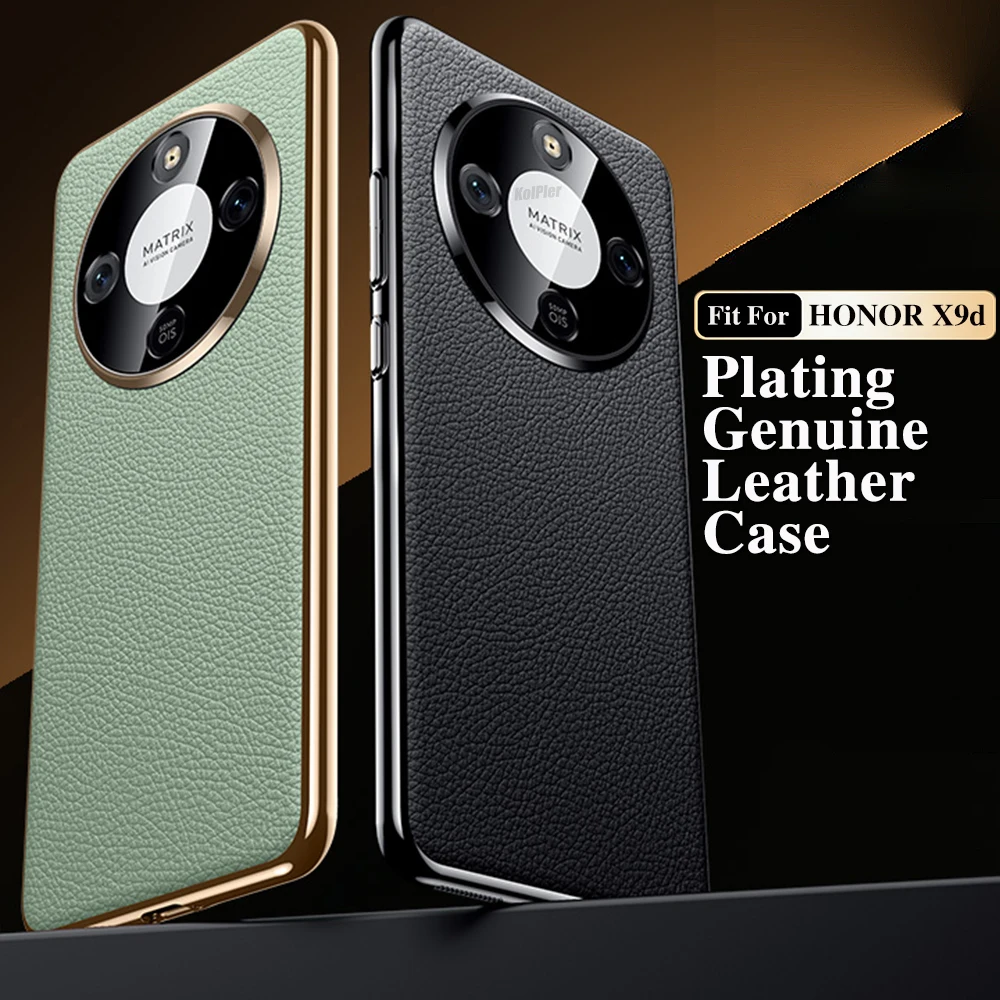 

Original Case For HONOR X9d 5G X70 Luxury leather Hard Shockproof Cover For Magic8 Lite Plating Lens Protection Casing