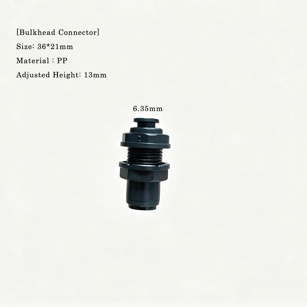 5pcs 1/4 Inch Quick Connect Bulkhead Union RO Water Filter Reverse Osmosis Fitting Aquarium