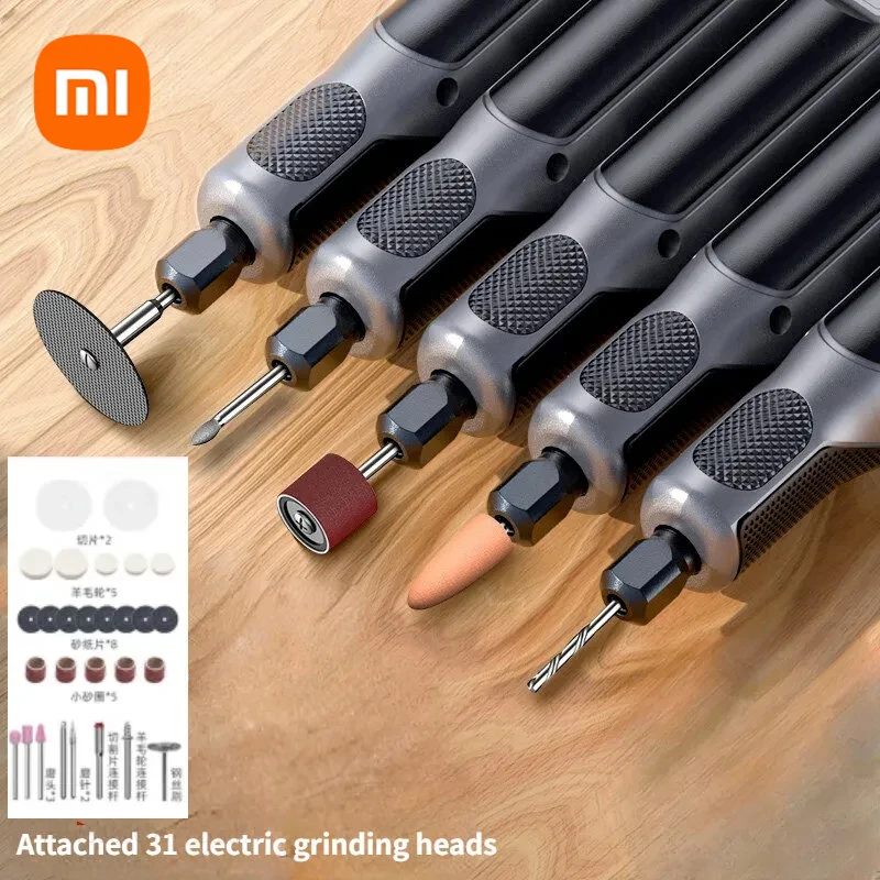 xiaomi deli engraving pen grinder mini furadeira ferramenta rotativa eletrica bateria sem fio moagem 18v regulacao de velocidades gravador 01