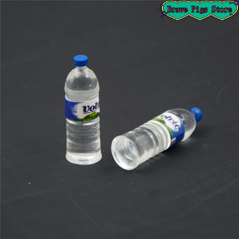 2Pcs Water Drinking Bottle 1:12 Miniature Accessory Collection Toys