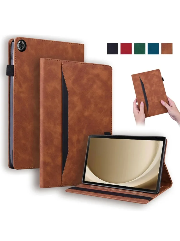 Etui na tablet Samsung Galaxy Tab A11 8,7 cala, luksusowe, skórzane, portfelowe, futerał na tablet Galaxy Tab A11 8,7, pokrowiec Coque SM-X130 X133 — zdjęcie produktu 7