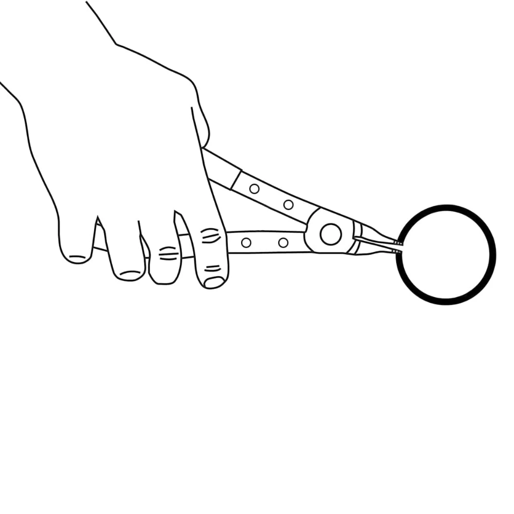 Angle Tip Lock Ring Pliers for Removing Installing Gearshift Locking Rings