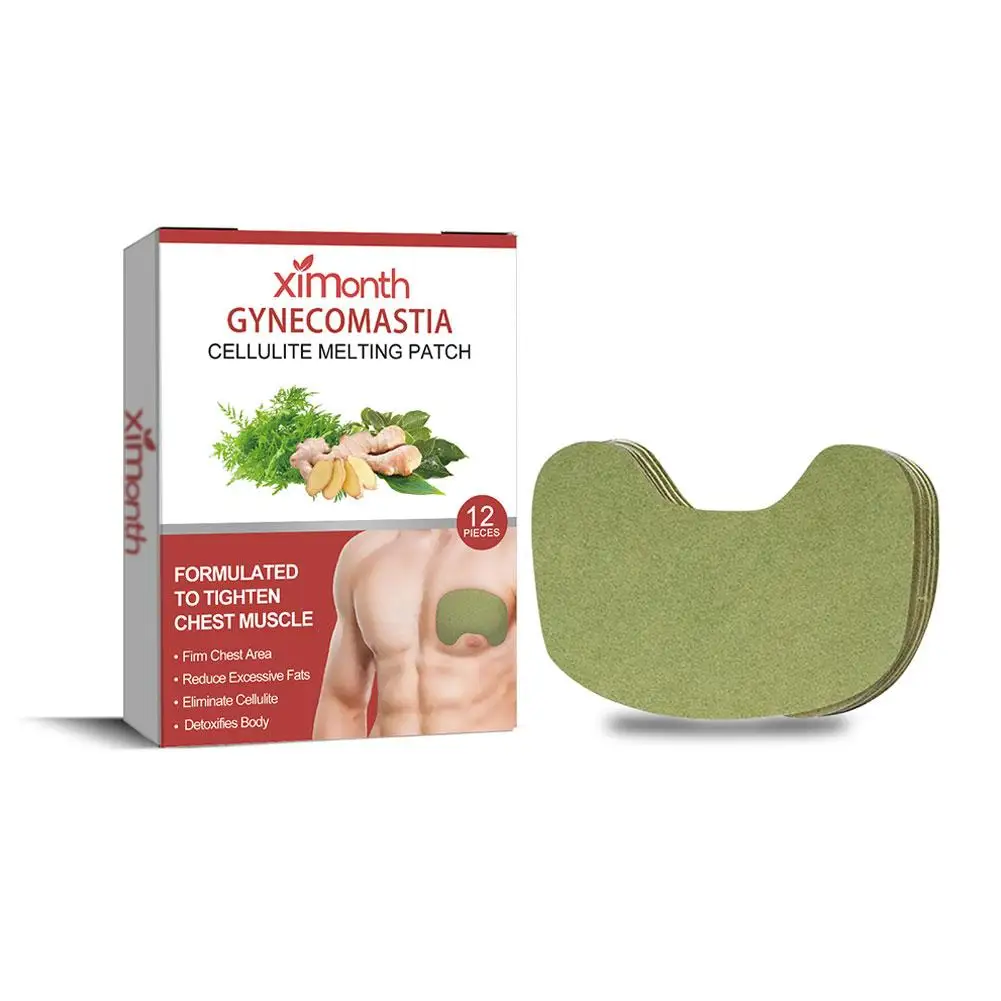 Man Breast Firm Patch Anti Cellulite Shrink Chest Fat Burning Strengthen Muscles Body Shaping Fitness Gynecomastia Removal Care