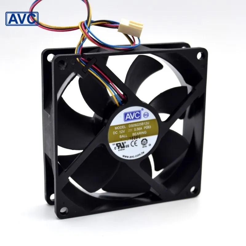 For AVC 9025 9225 DS09225B12U 4-wire double ball temperature control PWM cooling fan