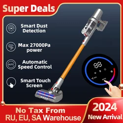 (code promo:NEW888)Aspirateur à Main sans Fil ABIR VC205, 27000PA, Capteur de Poussière Intelligent, Écran Tactile LED, Contrôle Automatique de la Vitesse, Tueur d'Acariens Portable Sans Fil