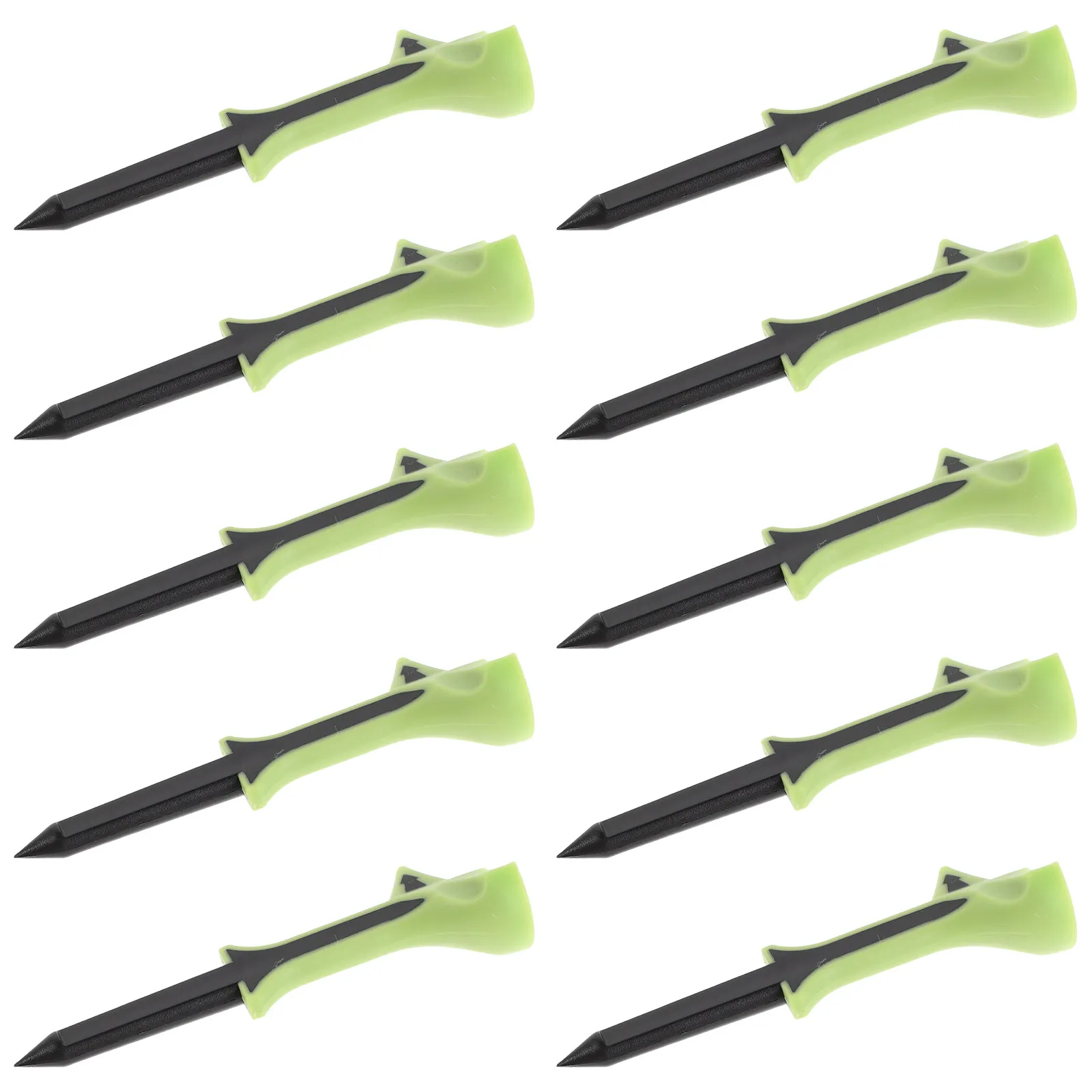 

10 шт. для гольфа ° Наклонные пластиковые ти-стайлы (ти-шипы) для начинающих, для тренировок на гольф-поле, для использования на улице и в помещении, тренировочное оборудование