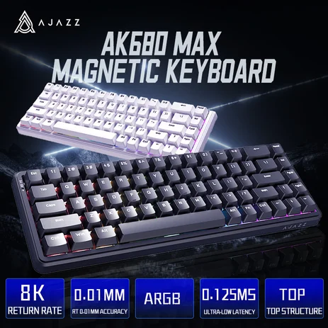 

AJAZZ AK680 MAX Magnetic Axis Wired Keyboard 0.125ms Ultra-Low Latency Professional Gaming Keyboard