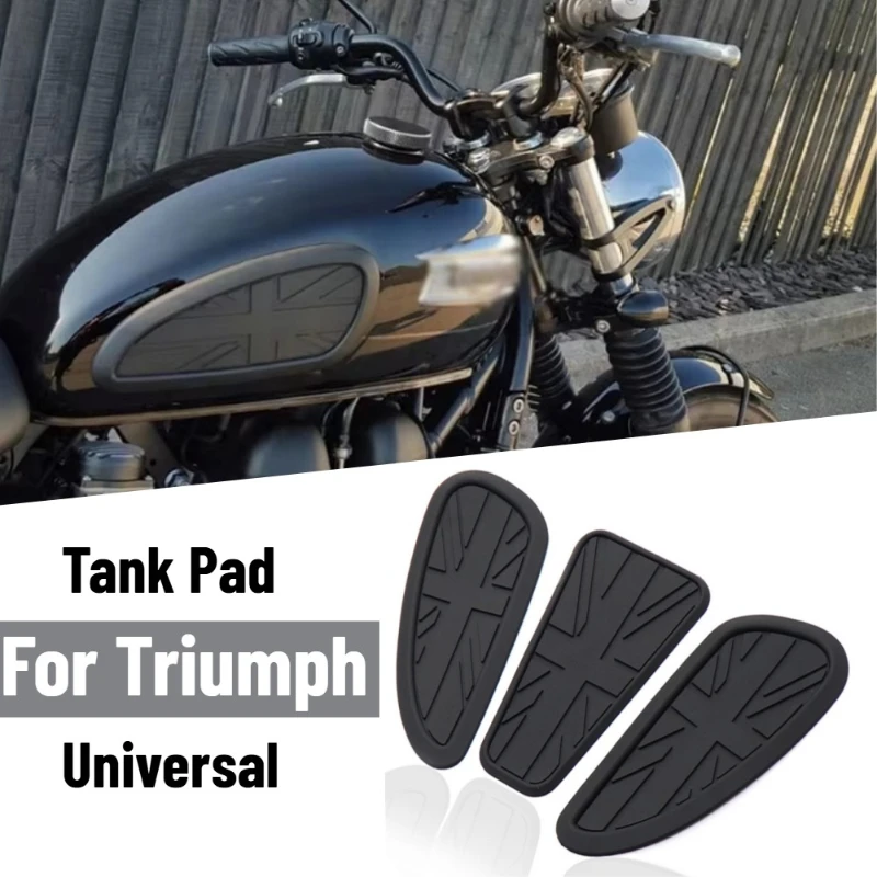 タンクパッドトライアンフ-t100-t120-ユニバーサルステッカーサイドデカールオートバイ滑り止め燃料ガスニーグリップトラクションパッド保護