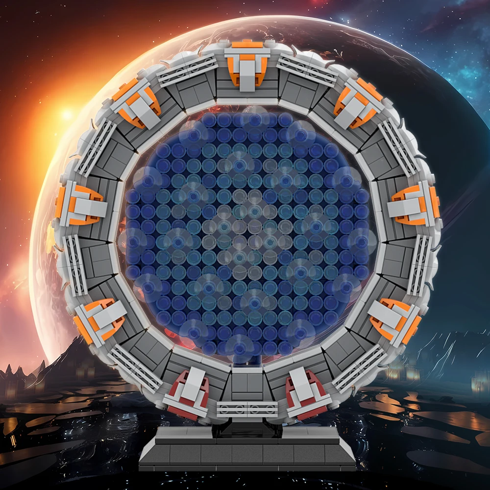 MOC Stargate - Milky Way Building Blocks Model Movie Space Travel  Wormhole Crossing Bricks Assemble Toys Kids Educate Toys Gift