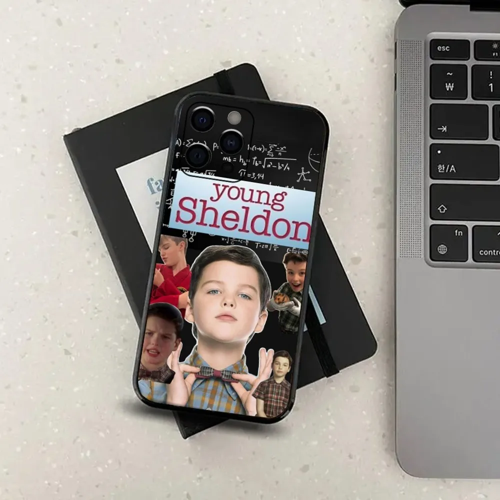 Cute B-Boy Young S-Sheldon TV Phone Case For Apple iPhone 15,14,13,12,11,Pro,X,XS,Max,XR,Plus,Mini Soft Black Cover