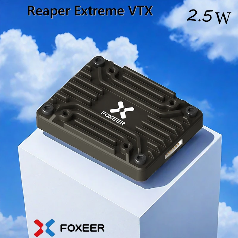 Foxeer 5.8G Reaper Extreme V2 2.5W 72CH VTX Pit/25mW/200mW/500mW/1.5W/2.5W 7-36V for FPV Long Range Drone Dissipation Shell 2-8S