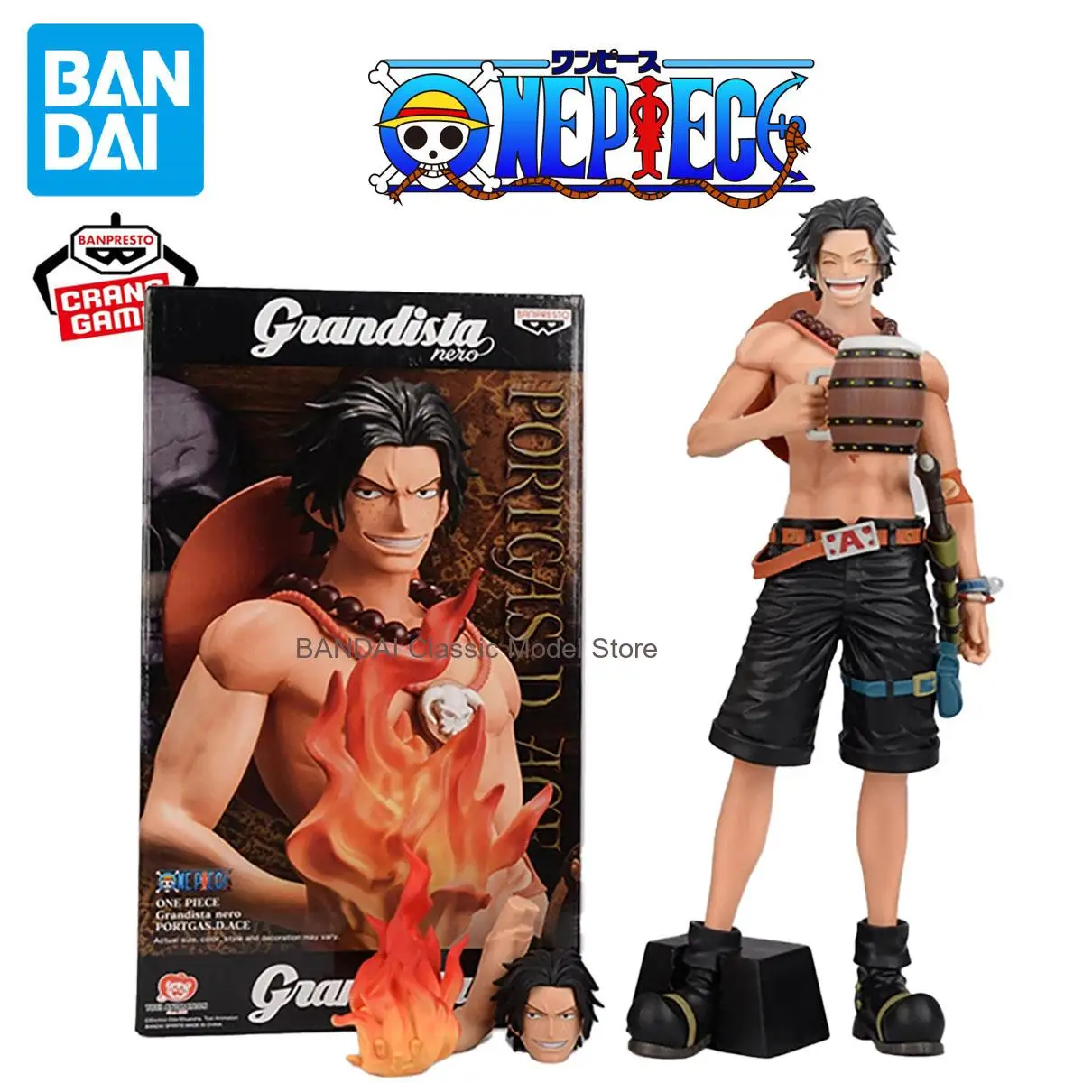 

Banpresto One Piece Anime Figurines Grandista Nero Portgas D Ace PVC Action Figures Collectible Model Toys Figurals Brinquedos