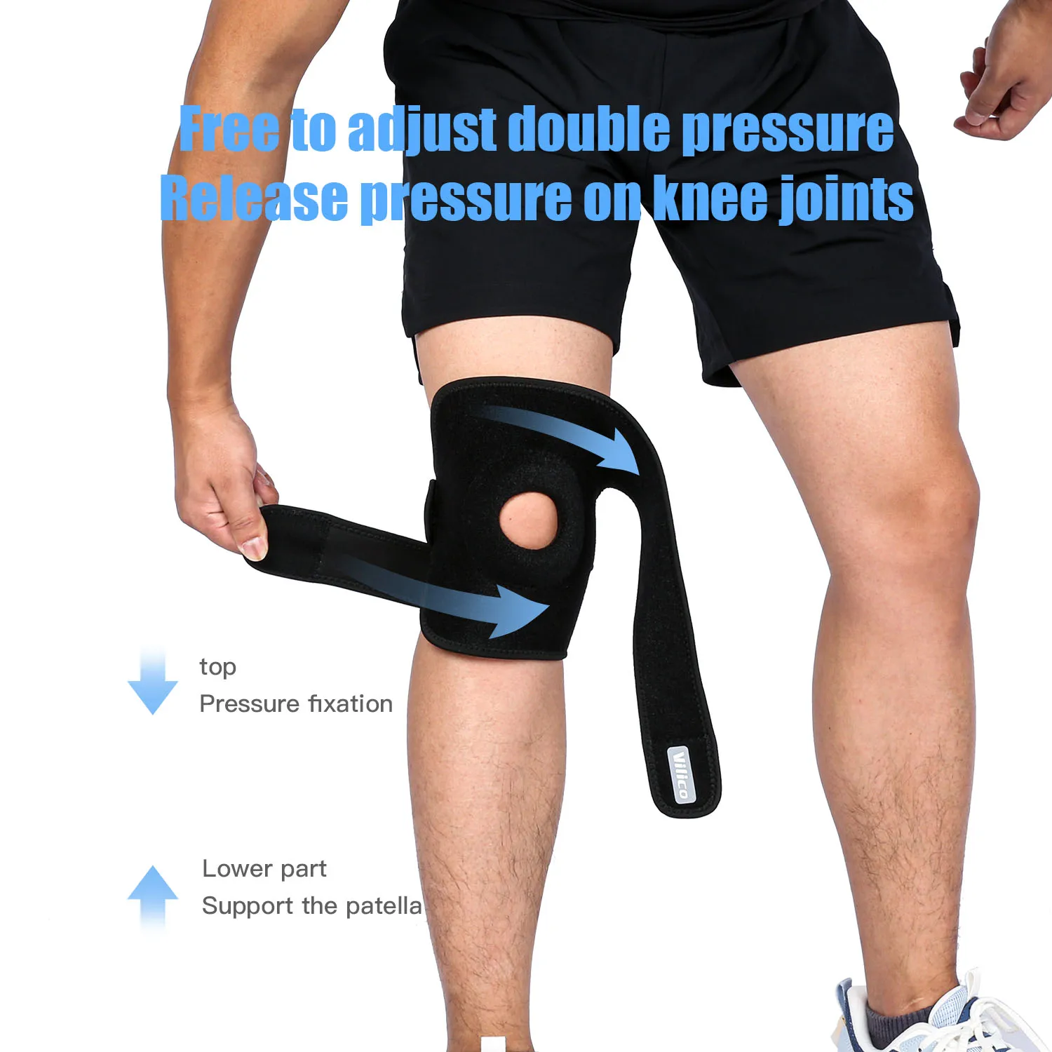 1Pcs Fitness Knee Support Belt Elastic Bandage Tape Sport Strap Knee Pads Protector Band For Knee Brace Football Sports ﻿