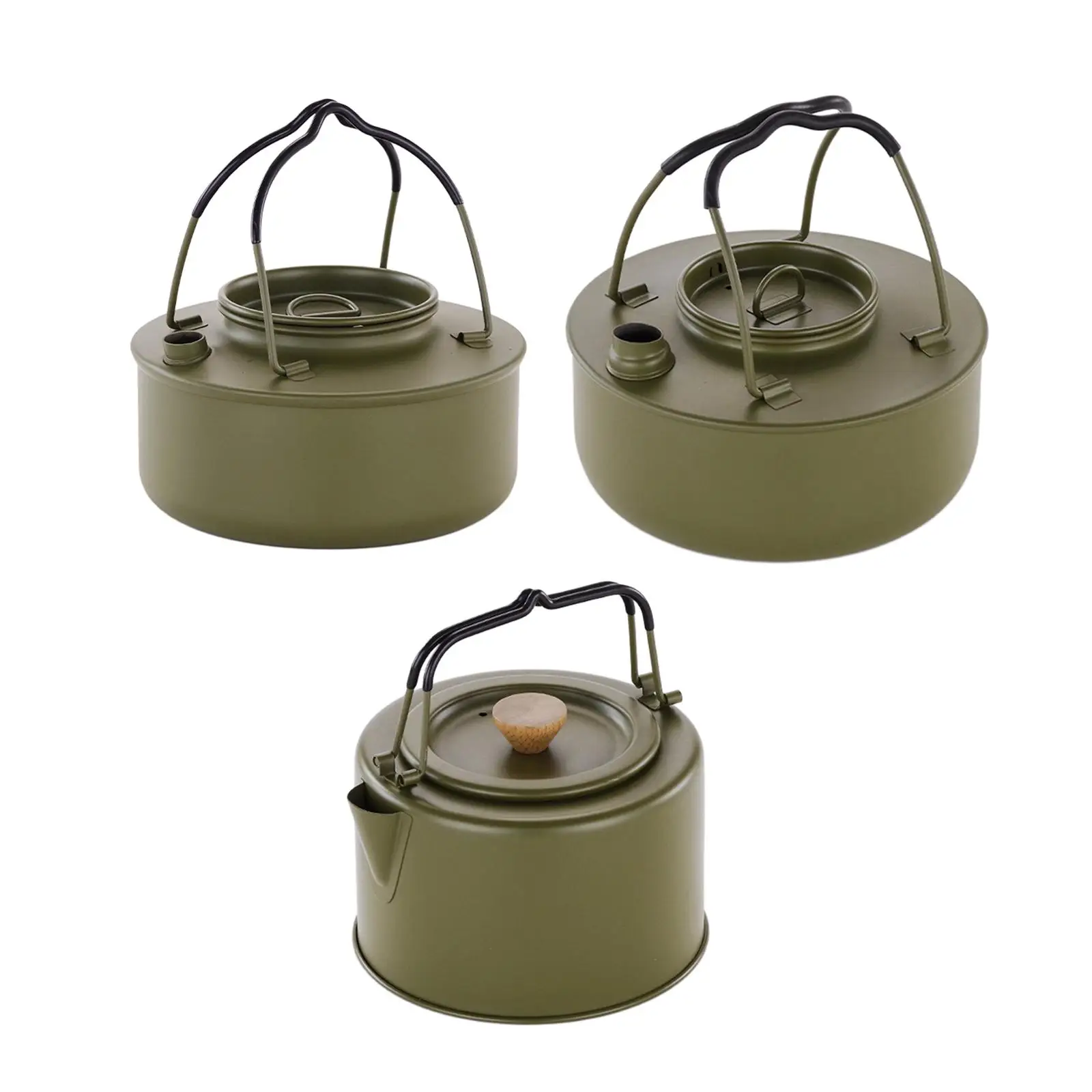 Water Boiler Teapot Camping Water Kettle for Barbecue Campfire Fishing