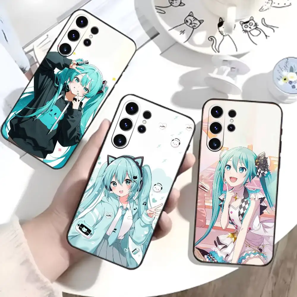 Retro Magazine Poster Hatsune Girl Y2k  Phone Case For Samsung S26,S25,S24,S23,S22,S21,S20,Plus,Fe,Lite,Others Black Cover