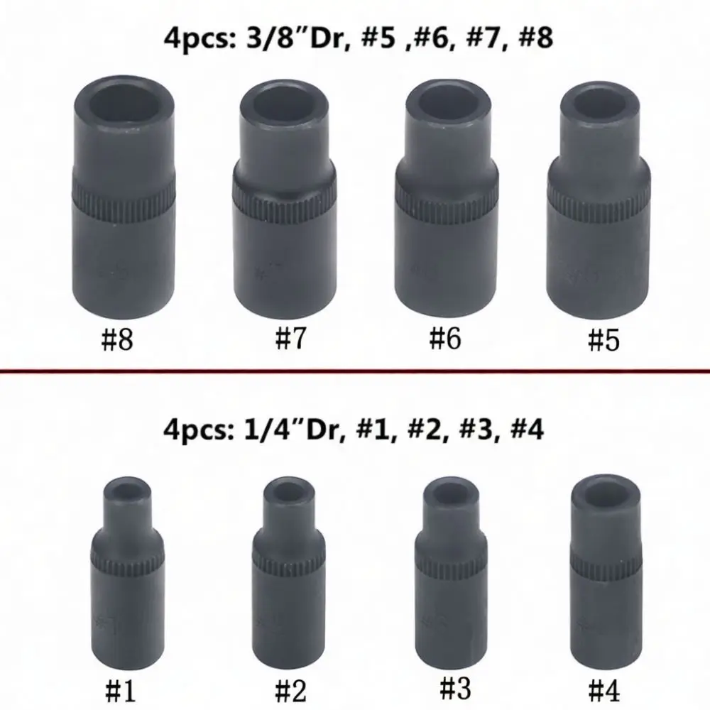 8 Thread Repair Tool Self Tapping Sleeve Socket Kit Internal Square Drive Pneumatic Wrench Hand Mechanic Auto Maintenance