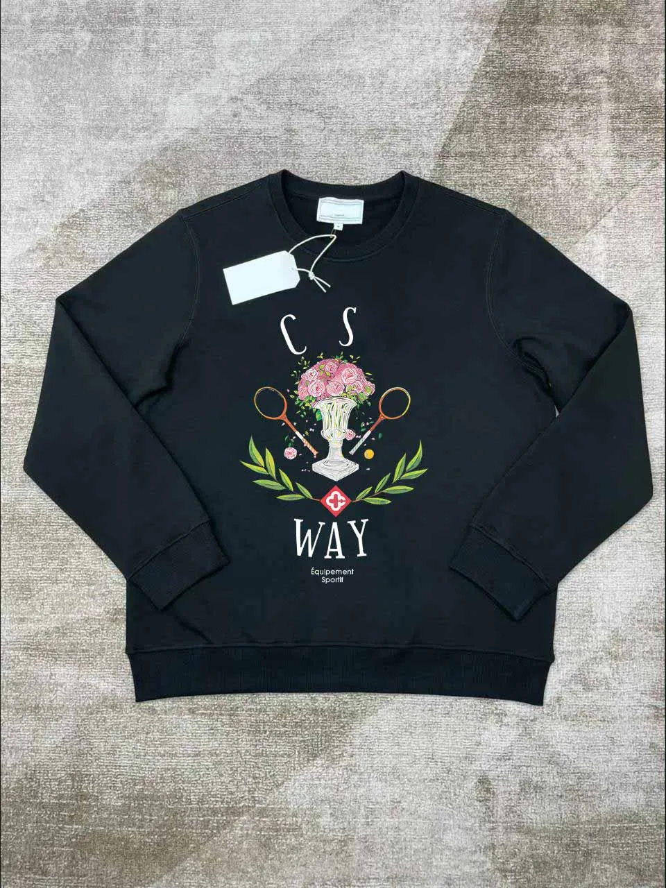 

2025 Best Version 1:1 WAY Tennis Club Logo Printed Women Men Sweatshirts Pullover Hiphop Loose Fit Men Sweatshirts Hoodie