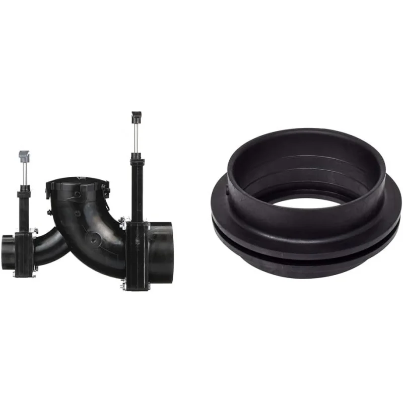 

Ell Double Rotating RV Waste Drain Bundle with 3" Rubber Grommet