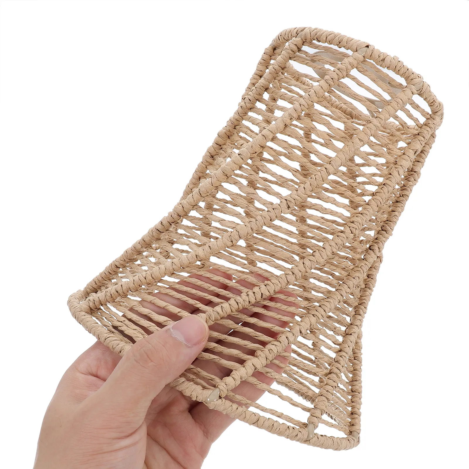 

Creative Woven Lampshade Rattan Style Light Cover Small Faux Shell Shade for Ceiling Chandelier Bedroom Home Decorative Lighting