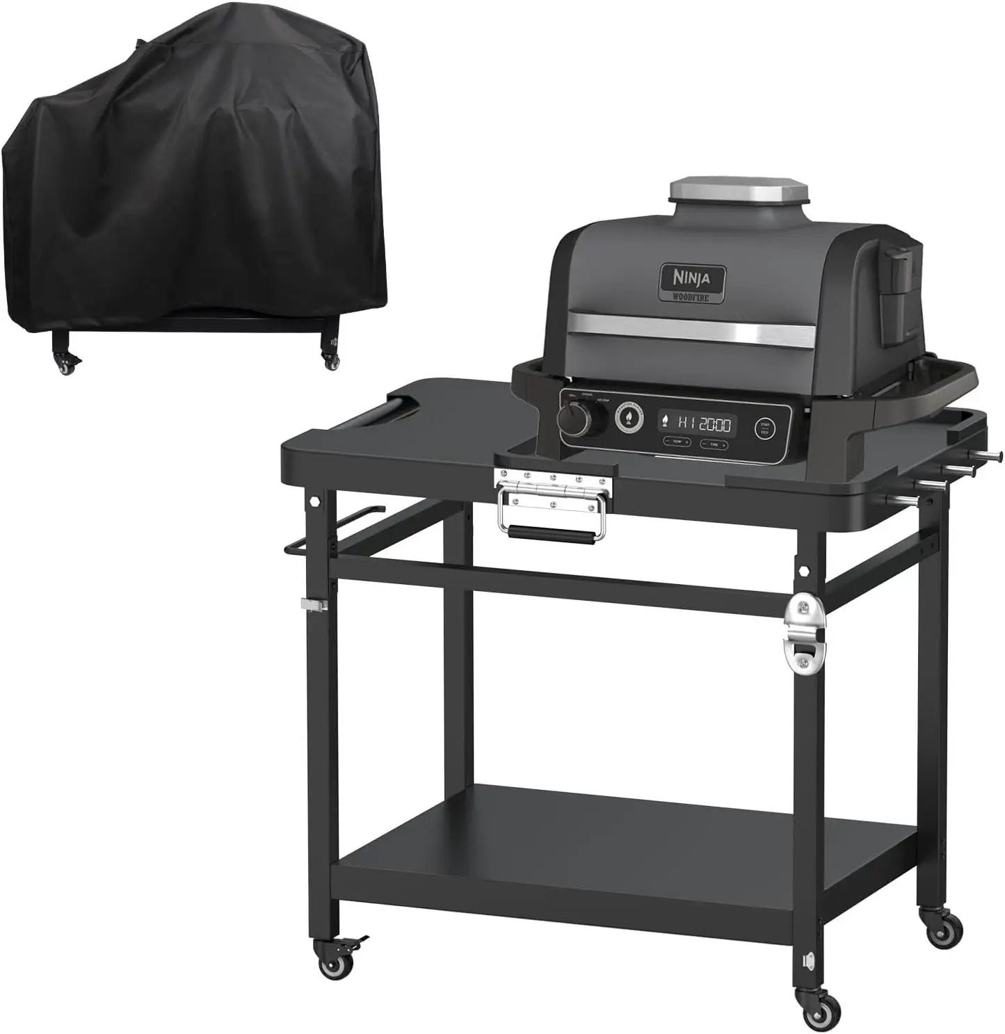 Foldable Cart for Ninja Woodfire Grill Stand OG700/OG800/OG900/OG321/OO101